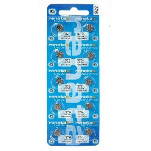 Renata #376 Silver Oxide Battery - 10 Pack (376-10)