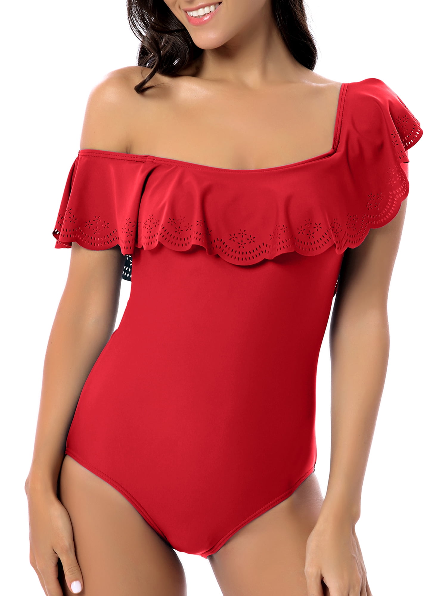 ruffle swimming costume