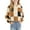 #0081-Coffee, variant on Favoffer Girls Checkered Coat Color-Block Crop Hoodie Long Sleeve Fall/Winter Casual Sportswear for Daily Sports Holiday Photos Teen Big Kids 5-15Y
