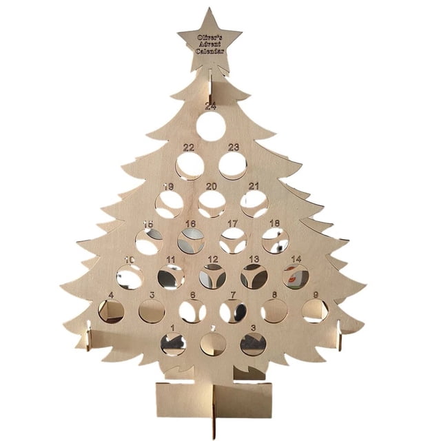 Calendario de Adviento de Navidad, estante para botellas de vino con forma de árbol de Navidad, Cuenta Atrás para almacenamiento de cerveza y vino, adornos navideños