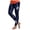 Dark Blue, variant on Floral Leggings for Women High Waisted Vintage Printed Tummy Control Leggings Casual Plus Size Yoga Pants Slim Tights (XXL, Grey)