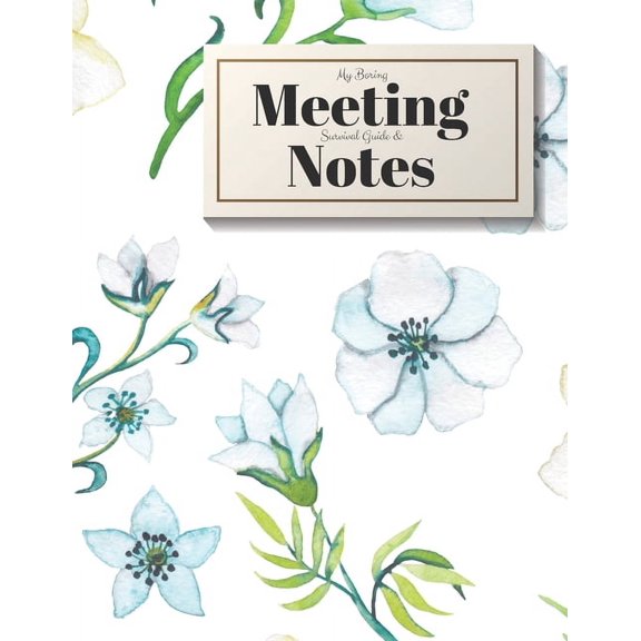 My Boring Meeting Survival Guide and Notes: 8.5x11 Meeting Notebook and Puzzle Book (Paperback)