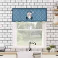 thumbnail image 4 of Christmas Gnomes Kitchen Valances for Windows 42x12 Inch Kitchen Curtains Valances Rod Pocket Winter Xmas Snowflakes Textured Blue Bathroom Window Valances for Window Treatment Decor, 4 of 6