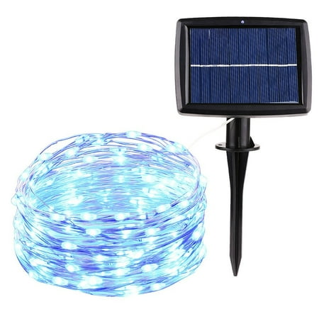 Qedertek SUPER BRIGHT Solar String Lights 26ft 120 LED Fairy Copper Wire Starry String Lights ...