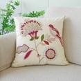 thumbnail image 1 of Hxlamzoo Rustic Embroidered Floral Pillow Cover for Sofa & Living Room - Soft Decorative Cushion with Fresh Plant Design, 1 of 6