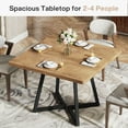 thumbnail image 7 of Tribesigns Square Dining Table for 2, 31.5" Industrial Dinner Table with Metal Base, 7 of 7