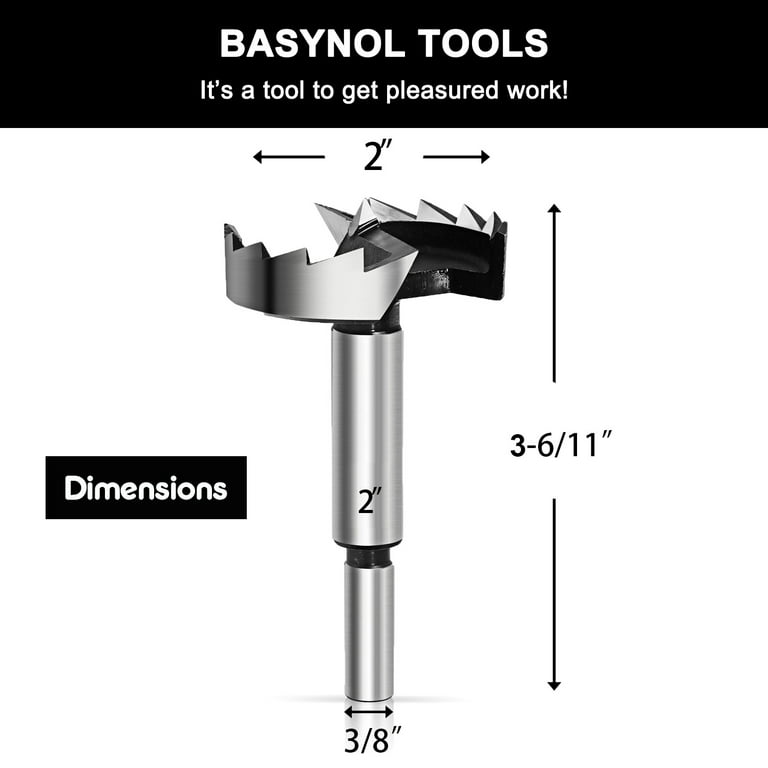 2 Inch Forstner Bit BASYNOL Forstner Drill Bit for Wood by Round Shank Walmart