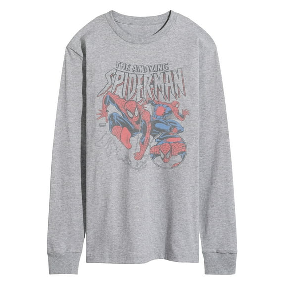 Marvel - Spider-Man Web Collage - Men's Long Sleeve Graphic T-Shirt