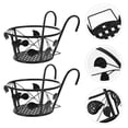 thumbnail image 2 of Shisuyan Pot Planter Shelf Iron Hanging Racks Black 2Pack 10.8x7.1in, 2 of 9