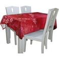 thumbnail image 4 of GZHJMY Valentines Day Square Tablecloth 60"(W) x 60"(L), Red Floral Love Heart Modern Table Linen Cloth Cover for Kitchen Dining Room Party Home Decor, 4 of 6