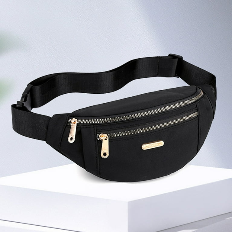 Black Extra Large Fanny Pack, Plus Size Crossbody Bag with Adjustable Belt  Straps, Fits 34-60 Inch Waist (Expands to 5XL)