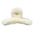 thumbnail image 5 of Eoperou Plush Hair Claw Clip Fuzzy Non Slip Strong Hold Elegant Solid Color Large Fall Winter Women Long Thick Thin Curly Hair Clamp Fashion Hair Accessories, 5 of 8