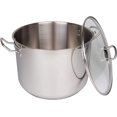 thumbnail image 3 of Camerons 20 Quart Tri-Ply Stainless Steel Stock Pot- Commercial Grade Sauce Pot for Canning w Stick Resistant Interior Cool and Induction Compatible, 3 of 5