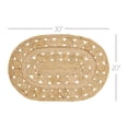 thumbnail image 5 of VHC Brands Celeste Braided Jute Oval Welcome Mat Farmhouse Handwoven Boho Area Rug, 20x30, 5 of 5
