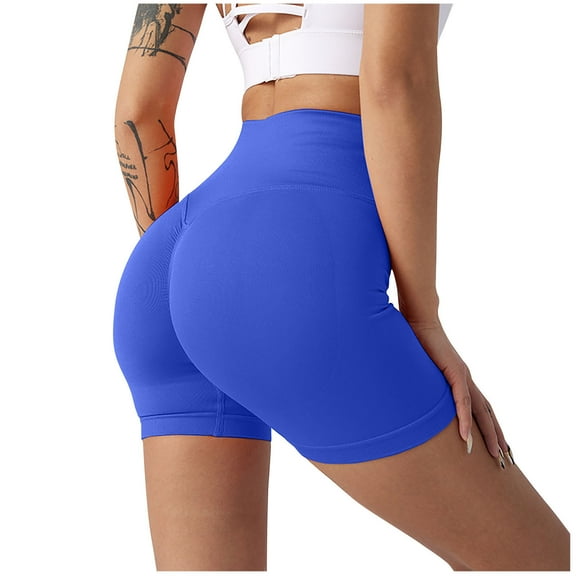 Abomasnow Women's High Waist Workout Shorts Butt Lifting Tummy Control Yoga Shorts Seamless Tights Gym Running Athletic Leggings