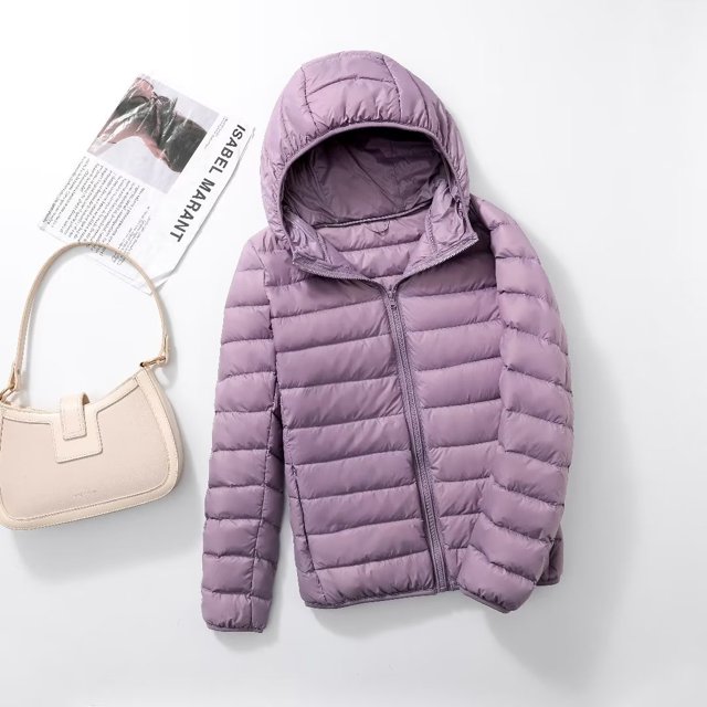 Women Puffer Jacket 15 Colors Plus Size Ultra Lightweight Packable Hooded Down Coats