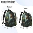 thumbnail image 3 of Rateoe Forest Stone-Colored Dragon Pattern Canvas College Laptop Backpack,Travel Daypack,Durable Rucksack Travel Notebook Bag School Backpack Book Bag for Men Women-Small, 3 of 7