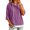 Purple, variant on TGSLY Fall Waffle Hooded Sweatshirt for Women Lightweight Drop Shoulder Long Sleeve Athletic Pullovers Relaxed Casual Solid Color Drawstring Hoodies S