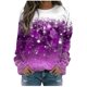 thumbnail image 2 of ICHUANYI Liquidación Moda Mujer Impresión Cuello Redondo Jersey Tops Manga Larga Cómoda Blusa Sudadera ICHUANYI WER202308250601, 2 of 6