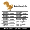 thumbnail image 2 of Cute Tyrannosaurus Rex Dinosaur Wood Mini Charms Shapes DIY Craft Jewelry - No Hole - 25mm (7pcs), 2 of 7