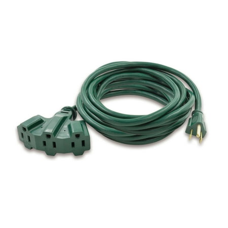 Hyper Tough 25ft 16/3c Green Triple Outlet Cord