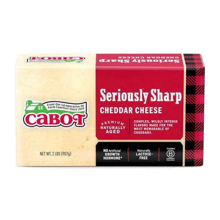 Cabot Seriously Sharp Cheddar Cheese, 2 lb
