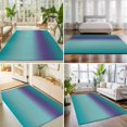 thumbnail image 4 of Area Rugs 4'x6'. Teal Purple Ombre Carpet Runner Indoor Outdoor Rugs Home Decor Aesthetic, Modern Gradient Abstract Art Non Slip Mats Washable Accent Rug for Living Room Bedroom, 4 of 8