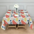 thumbnail image 3 of Christmas Square Tablecloth 42x42 Inch – Waterproof Polyester Printed Table Cover, Wrinkle Resistant & Washable for Kitchen Dining Picnic Party Decor, Single-v4-15, White, 3 of 6