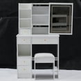 thumbnail image 2 of Rugerasy Left Drawer Vanity Table with LED Mirror & Multi-layer Storage, 2 of 9