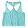 thumbnail image 1 of Aeropostale Womens Heathered Twist Tank Top, Verde, Small, 1 of 2
