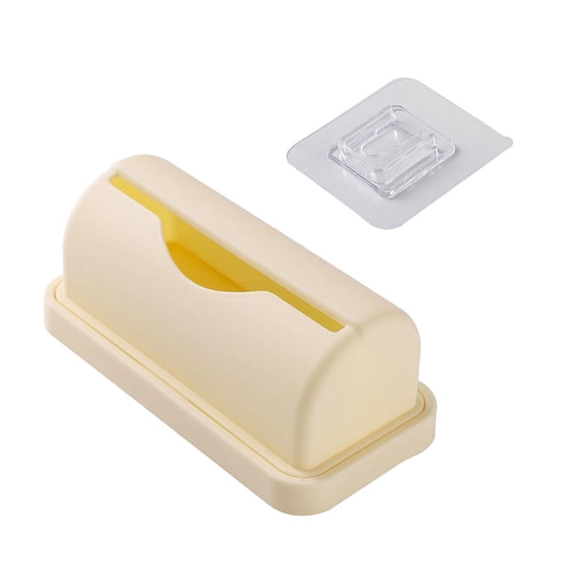 Dispensador moderno de bolsas de basura para montaje en pared Wosthever mueble decorativo Beige 15.1x7.5x6.3 cm
