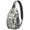 Gothic Moon St, variant on Funny Dog Illustration Sling Backpack for Women Men, Cartoon Puppy Pattern Crossbody Bag with Paw Print Design, Travel Hiking Daypack