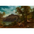 thumbnail image 2 of Friedrich Loos 24x17 Black Ornate Framed Double Matted Museum Art Print Titled: Monte Cavo Bei Albano (1854), 2 of 5