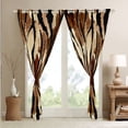 thumbnail image 4 of YST Zebra Print Blackout Curtains Black and Brown Curtains & Drapes, Wild Animal Theme Curtains Safari Black Out Curtains, Abstract Stripe Window Drapes, 4 of 6