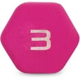 thumbnail image 4 of CAP Barbell, Neoprene Coated Hex Dumbbells, Pair, Pink, 3 lb, 4 of 5