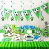 Soccer Sports Theme Kids Birthday Party Decoration Set Football Party Supplies