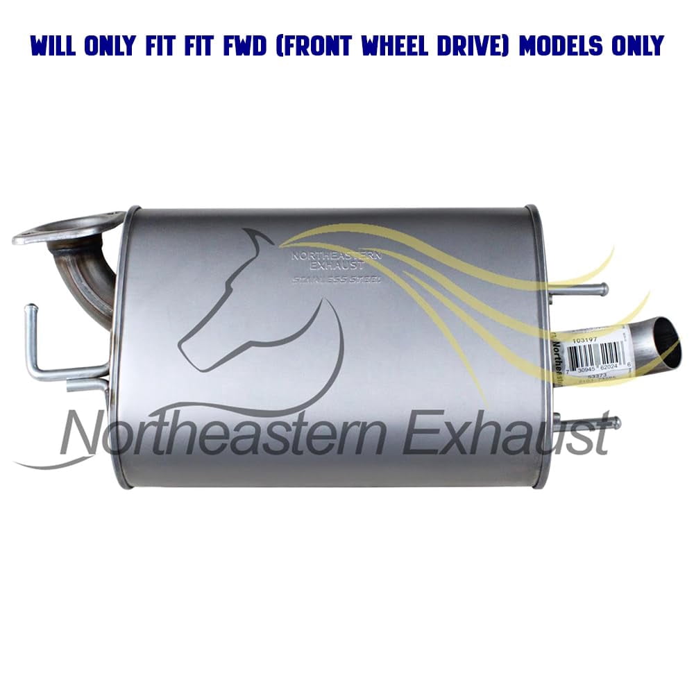 Northeastern Exhaust Rear Muffler Fits 2001-2003 Toyota Highlander 2.4L - Direct Fit | Stainless Steel