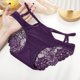 thumbnail image 2 of Gibobby Ropa interior de encaje sexy Calzoncillos de malla de cintura para mujer Bragas de ropa interior de de algodón de color sólido(Morado,Talla única), 2 of 3