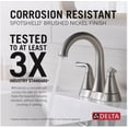 thumbnail image 3 of Delta Eldren Spotshield Brushed Nickel 4-in centerset 2-handle WaterSense Mid-arc Residential Handle Bathroom Sink Faucet with Drain, 3 of 9
