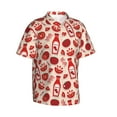 thumbnail image 2 of Balery Tomatoes Print Men's Hawaiian Shirts Short Sleeve Beach Shirt Relaxed Fit Vacation Button Down Shirts-, 2 of 9