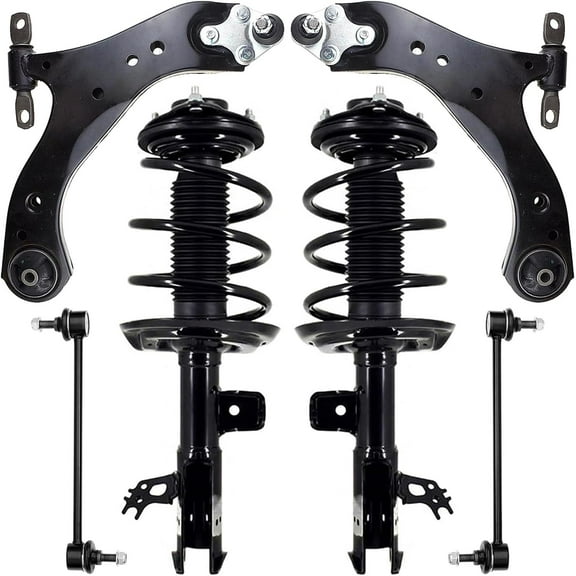 Detroit Axle - 6pc Front Struts Kit for Toyota Avalon Camry, 2 Struts with Coil Spring Assembly 2 Lower Control Arms with Ball Joints 2 Sway Bars Replacement