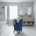 thumbnail image 2 of Storageworks 160L Rolling Laundry Hamper with Wheels, Heavy Duty Large Laundry Cart for Home, Closet, Dorm, Blue, 2 of 9