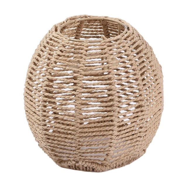 Bearachild Pantalla de lámpara de ratán digna de regalo para darle un toque de estilo y sofisticación. El estilo bohemio único puede girar Iluminación novedosa XH22-016