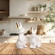thumbnail image 5 of 2 figuras decorativas de conejo de Pascua para el hogar. Blanco, 5 of 7