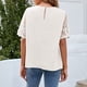 thumbnail image 4 of Fiudx Camisetas para Mujer Blusas y Blusas de Cuello Redondo de Manga Corta Informales de Primavera y Verano a La Moda para Mujer, 4 of 4