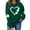 8-Green, variant on Xihbxyly St Patricks Day Shirt Women, Women's St. Patrick's Long Sleeve Tops Love Heart Print Casual Shirts Tops Blouse