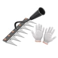 thumbnail image 2 of koolsoo Gardening Garden Hoe Weeding Rake Weeds Remover for Lawn Digging Landscaping 7 tines, 2 of 9