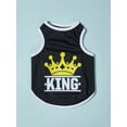 thumbnail image 2 of PETSIN 1pc Crown & Letter Graphic Pet Tank For Cat And Dog For Summer, 2 of 4