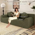thumbnail image 2 of 71" Small Couches for Small Spaces, Memory Foam Cloud loveseat Corduroy Couch in a Box, Compressed Boneless Sofa for Living Room Bedroom, Apartment Furniture, No Assembly Required, Green, 2 of 6