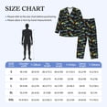 thumbnail image 4 of Naloa Colorful Skateboard Men’s Pajamas Set - Long Sleeve Button Down Sleep Shirt and Pajama Bottoms Sleepwear Set-Large, 4 of 7